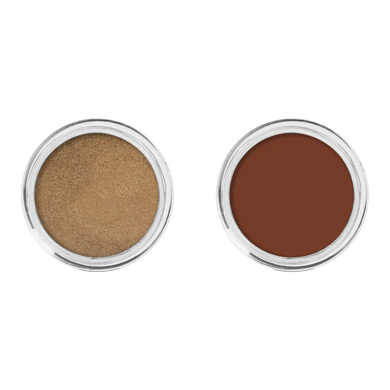 Brown Eyeshadow Cream, Blendable Smooth 2pcs Matte and Shimmer Brown Creamy Eyeshadow