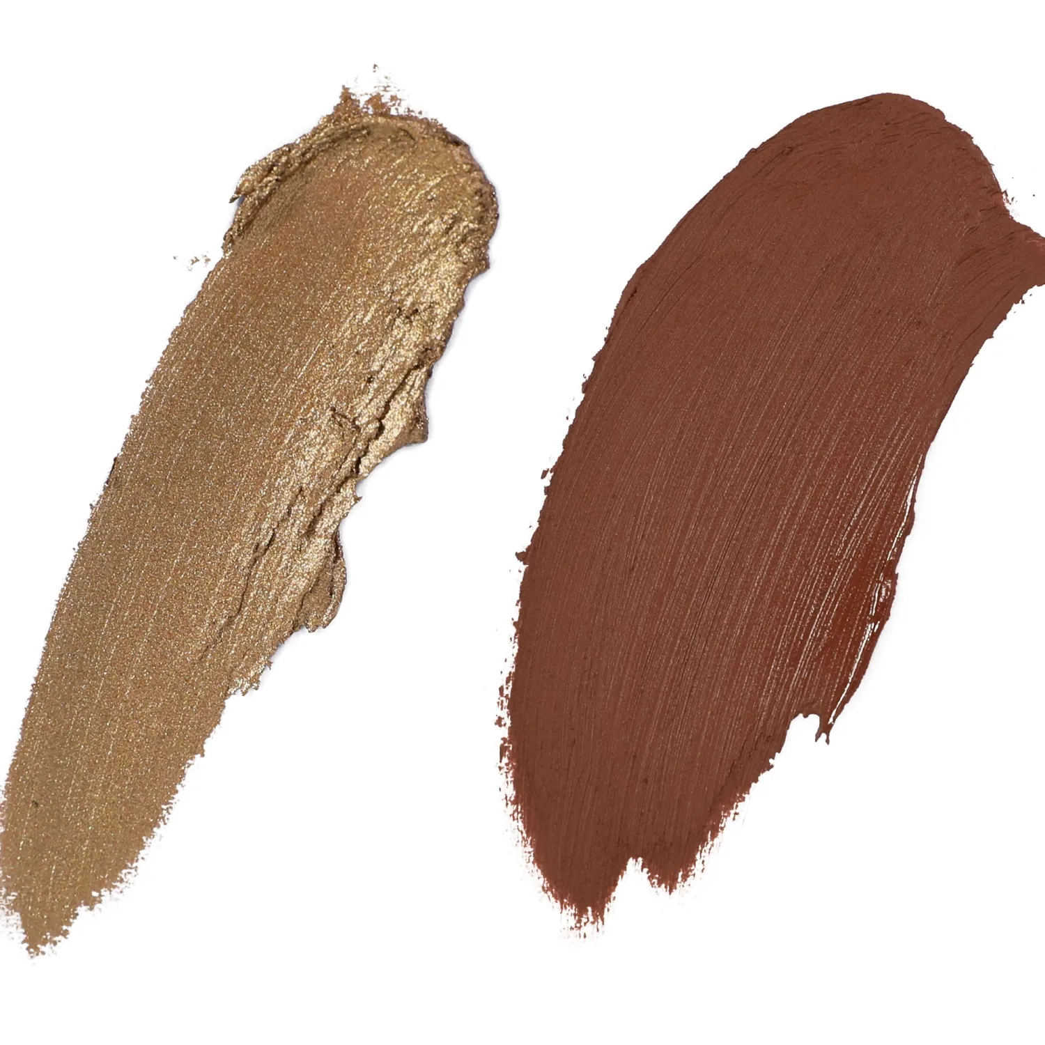 Brown Eyeshadow Cream, Blendable Smooth 2pcs Matte and Shimmer Brown Creamy Eyeshadow