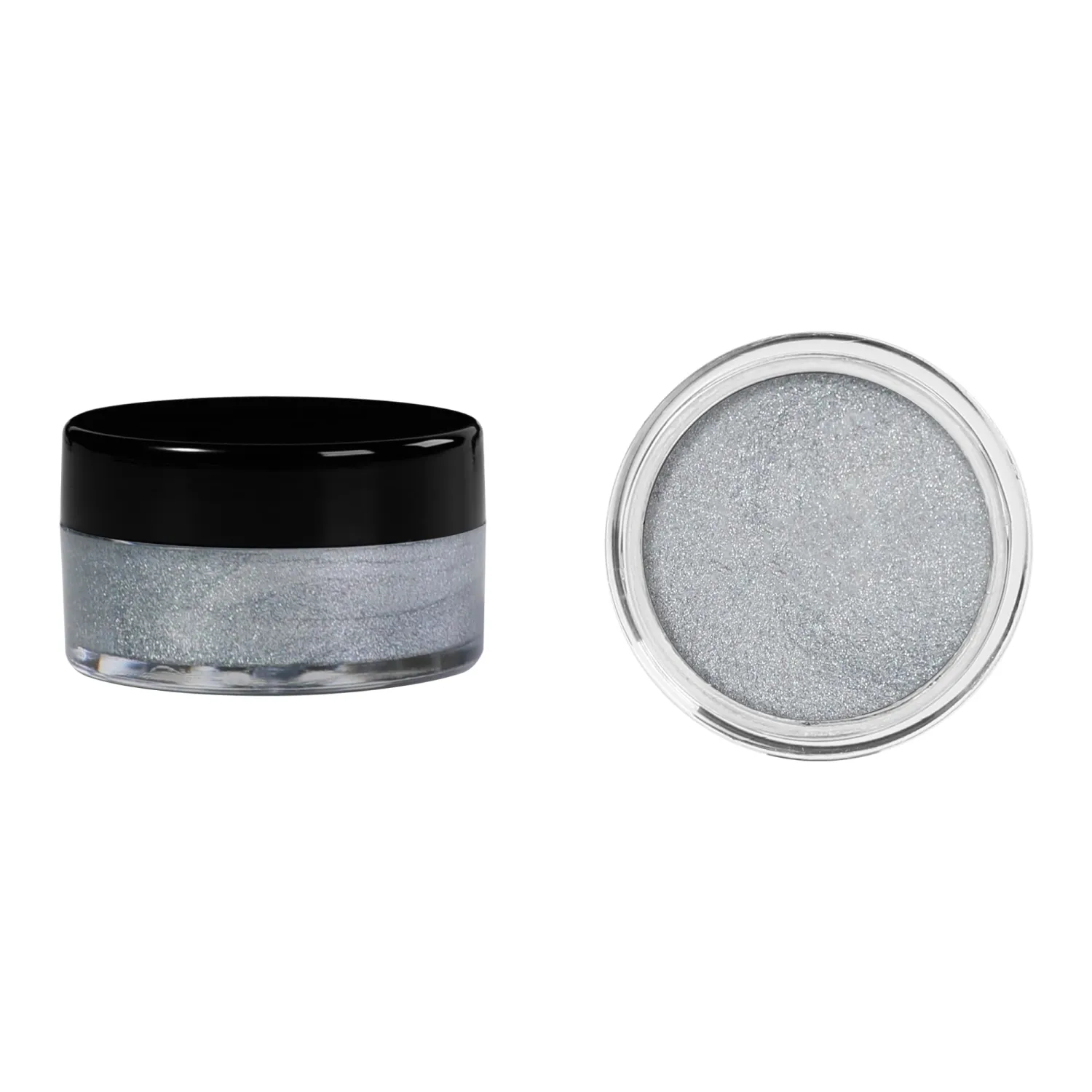 Silver Eyeshadow Cream, Blendable Smooth 2pcs Shimmer Silver Creamy Eyeshadow
