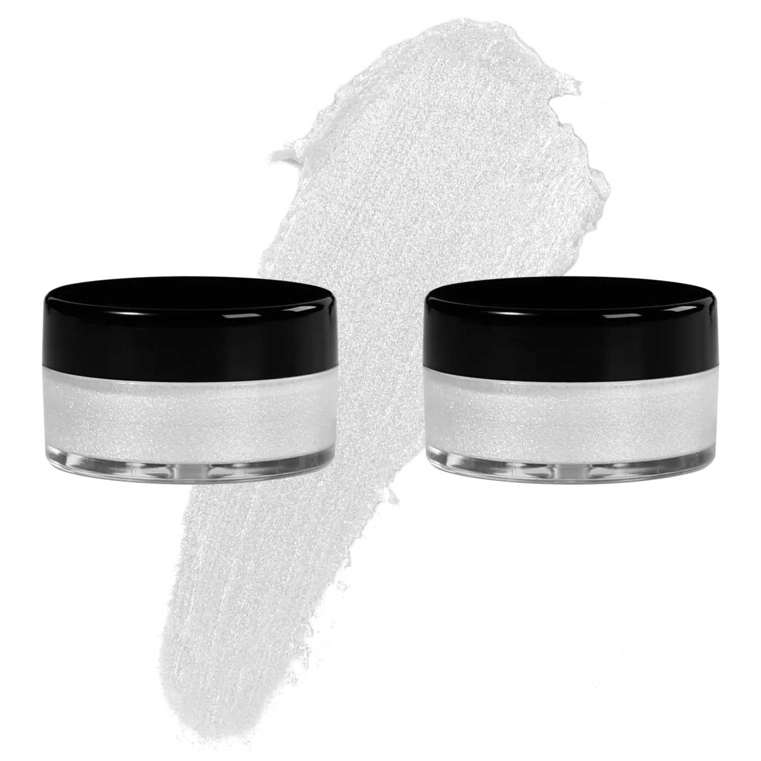 White Eyeshadow Cream, Blendable Smooth 2pcs Shimmer White Creamy Eyeshadow