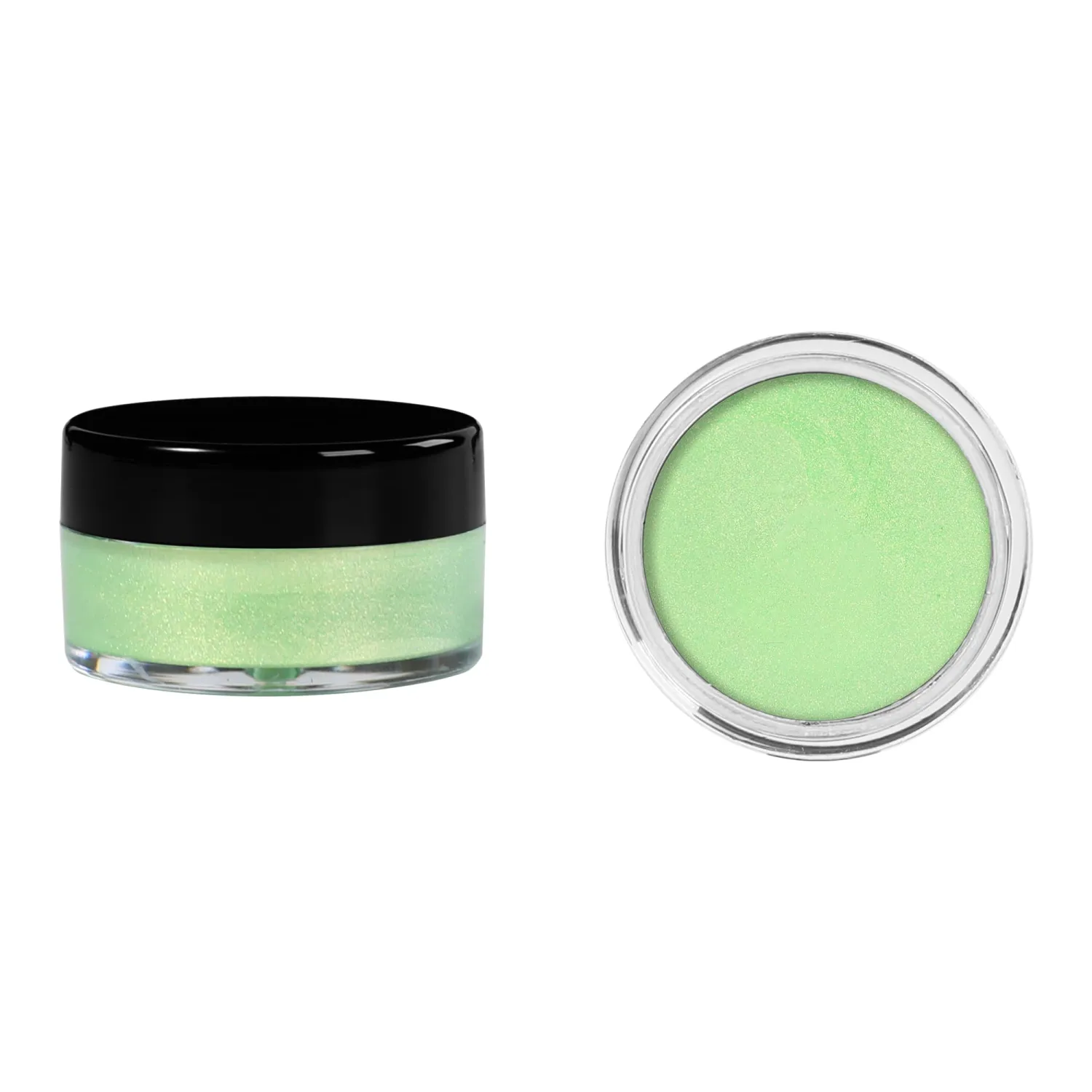 Light Green Eyeshadow Cream, Blendable Smooth 2pcs Shimmer Light Green Creamy Eyeshadow