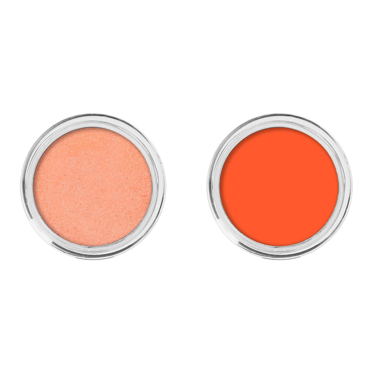 Orange Eyeshadow Cream, Blendable Smooth 2pcs Matte and Shimmer Orange Creamy Eyeshadow