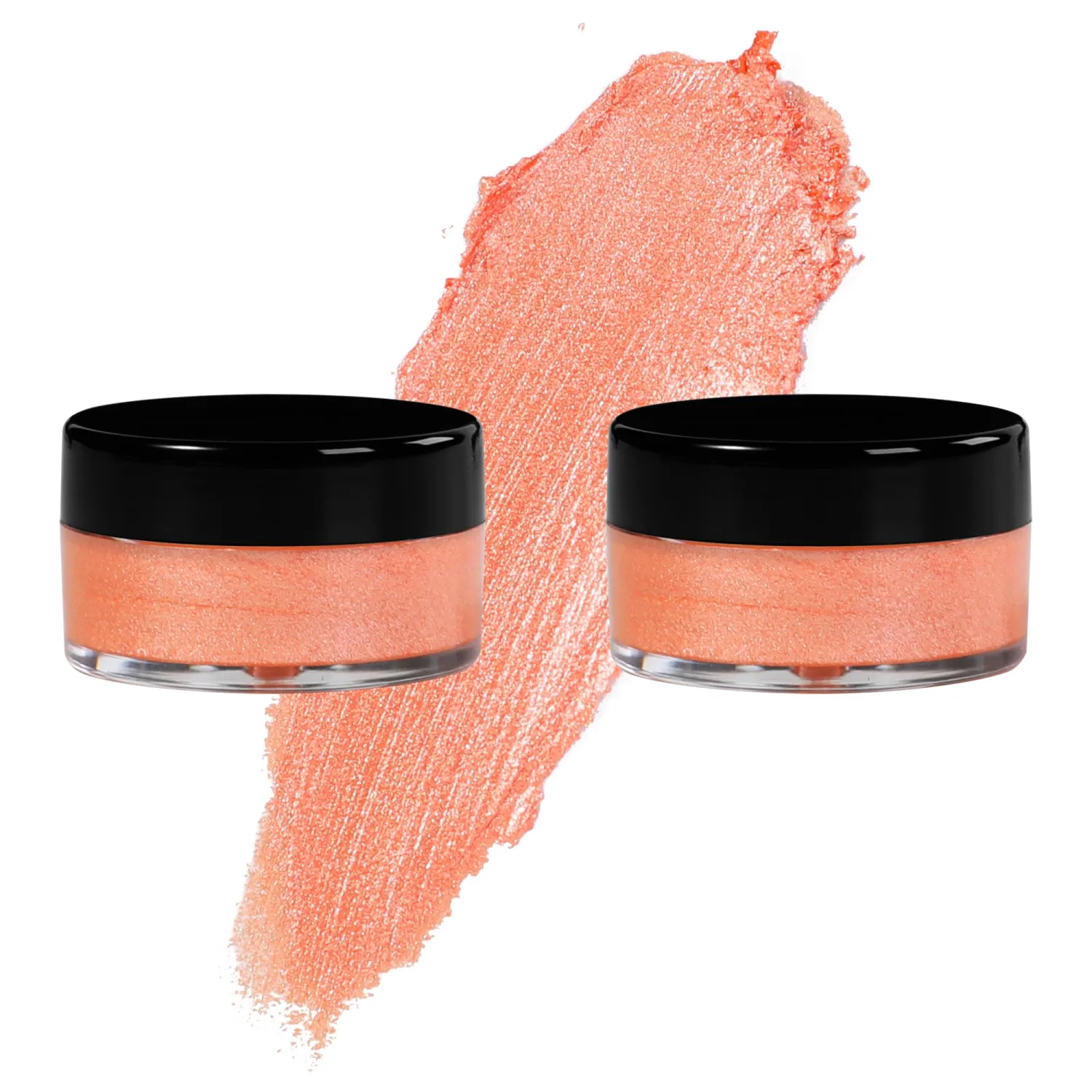 Orange Eyeshadow Cream, Blendable Smooth 2pcs Shimmer Orange Creamy Eyeshadow