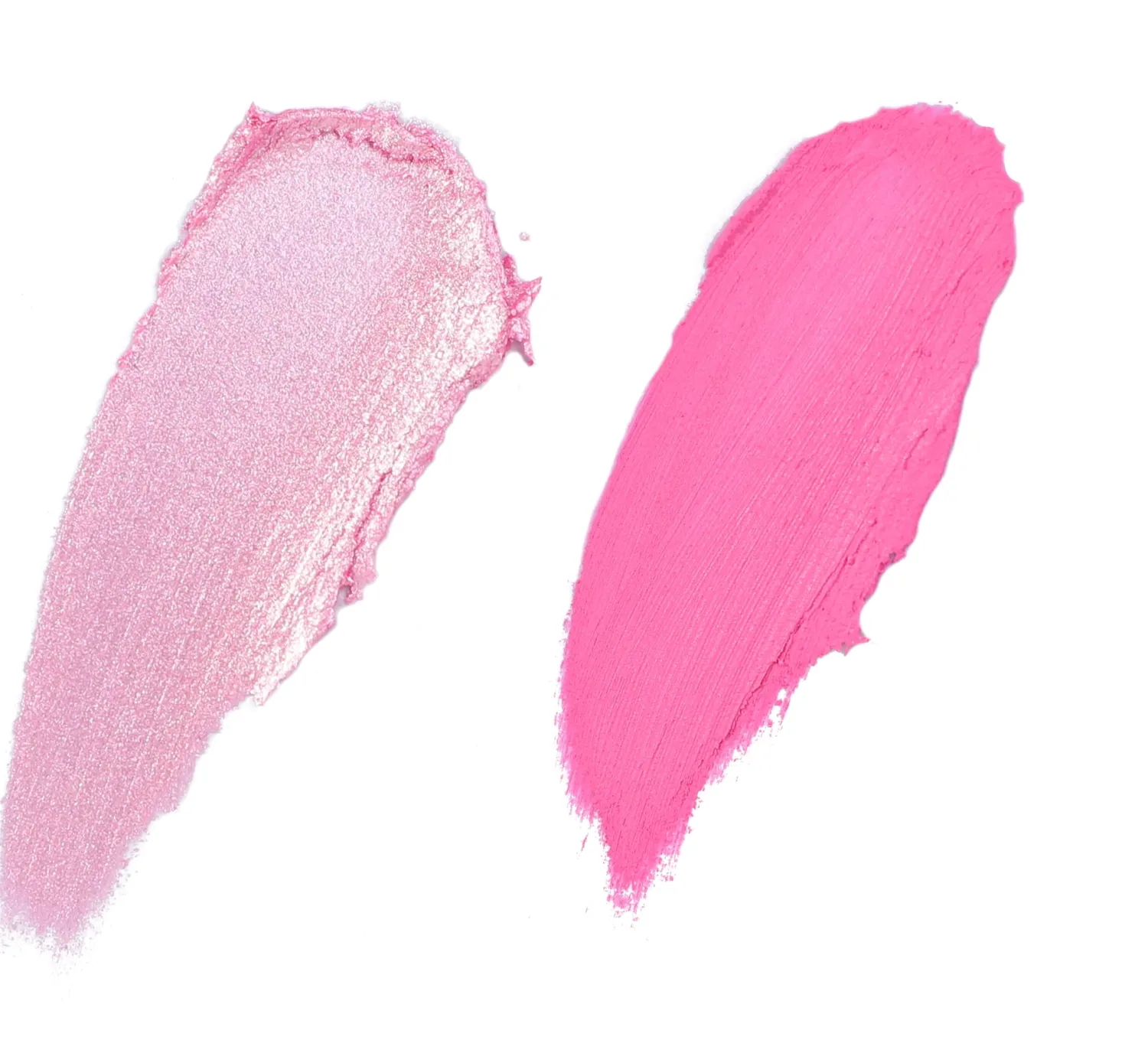 Pink Eyeshadow Cream, Blendable Smooth 2pcs Matte and Shimmer Pink Creamy Eyeshadow