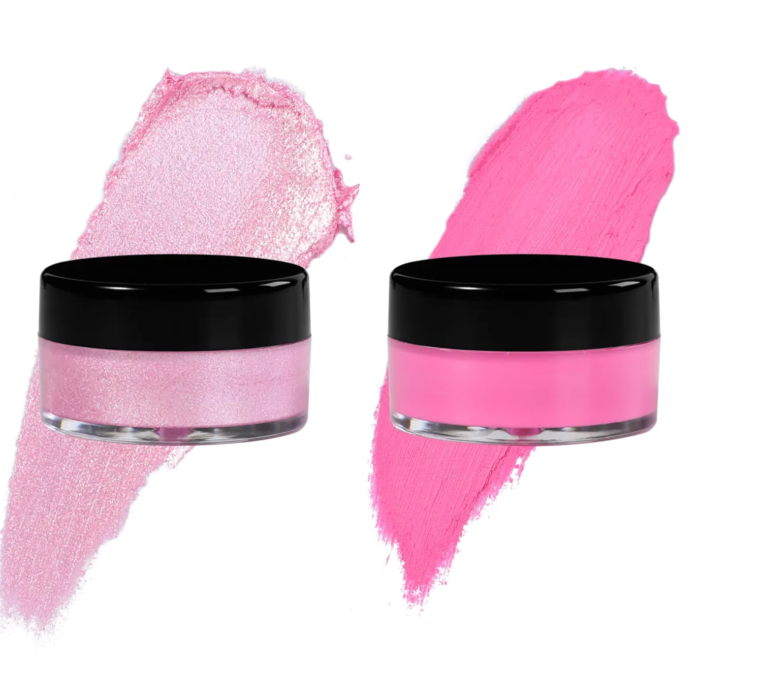 Pink Eyeshadow Cream, Blendable Smooth 2pcs Matte and Shimmer Pink Creamy Eyeshadow