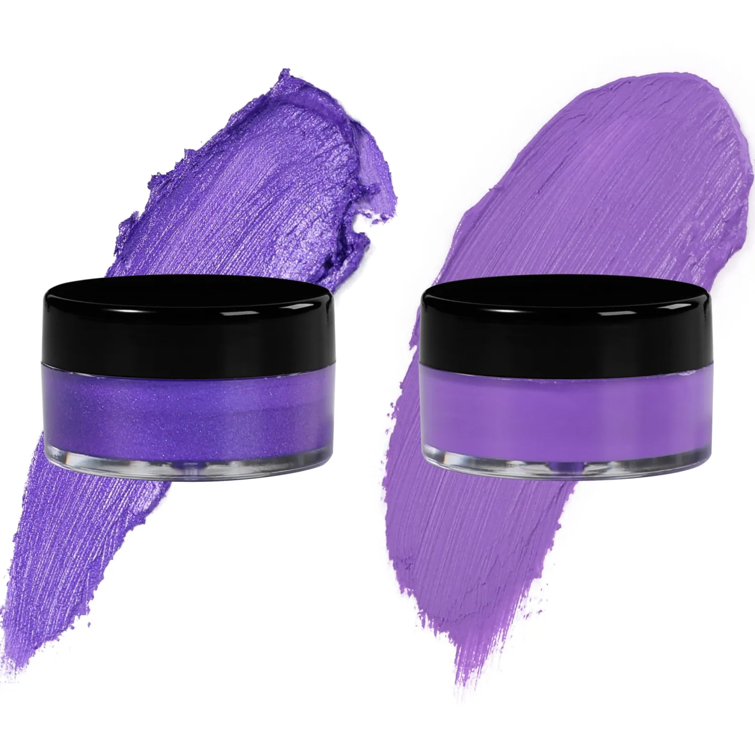 Purple Eyeshadow Cream, Blendable Smooth 2pcs Matte and Shimmer Purple Creamy Eyeshadow