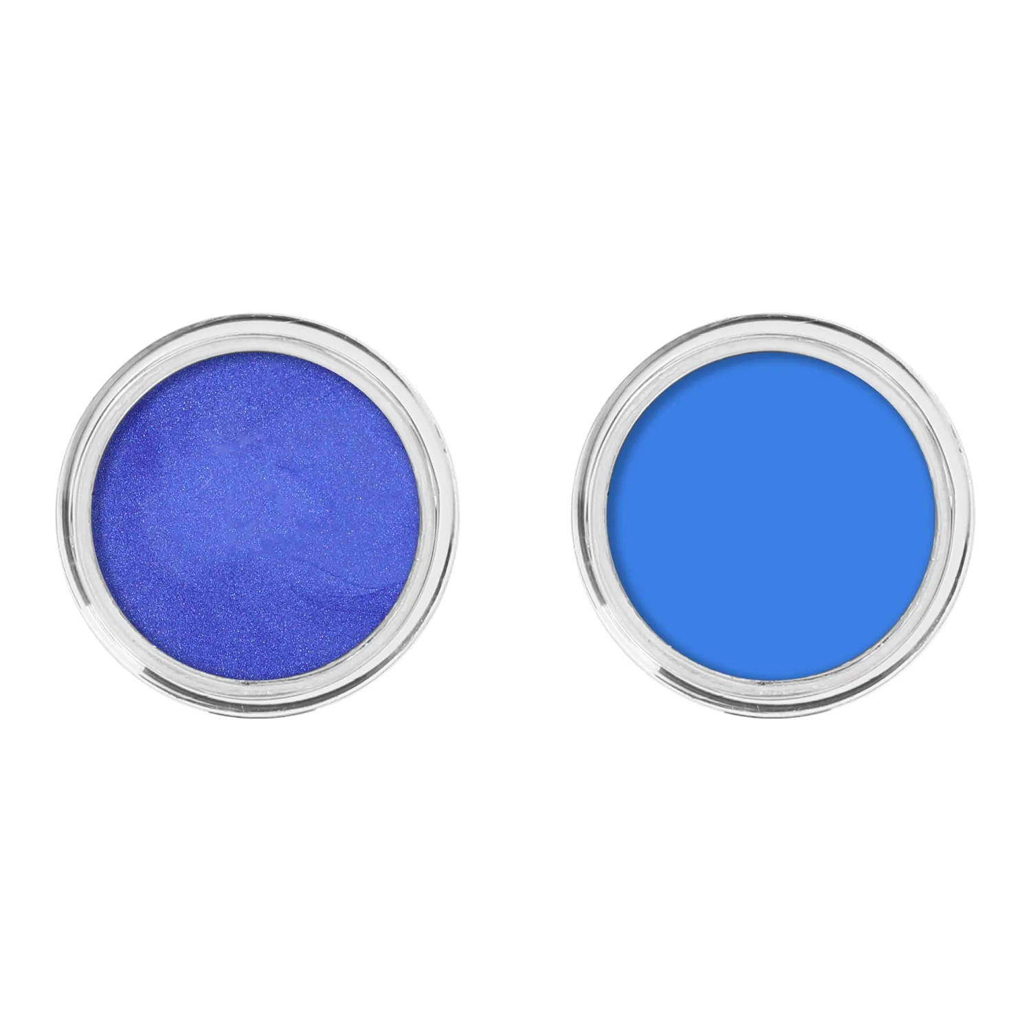 Blue Eyeshadow Cream, Blendable Smooth 2pcs Matte and Shimmer Blue Creamy Eyeshadow