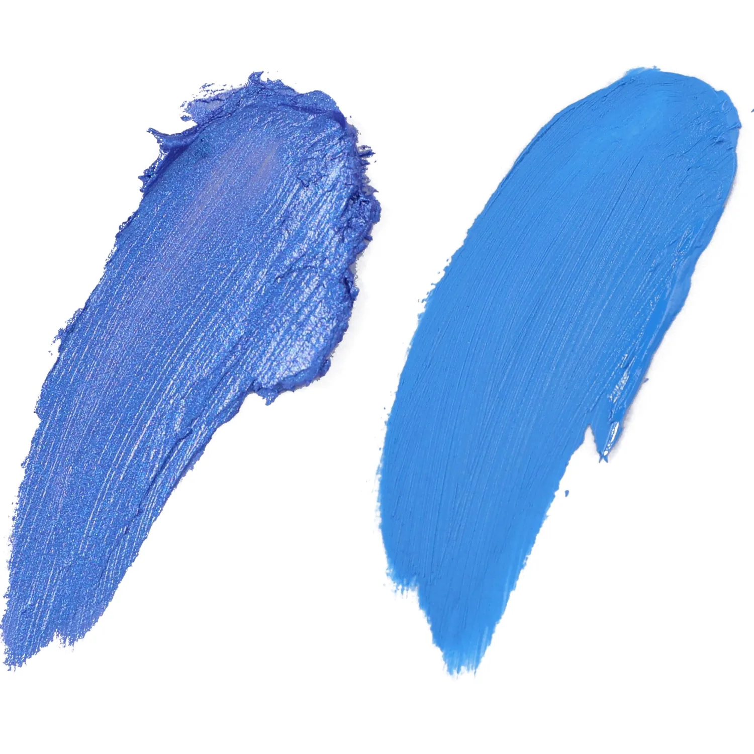 Blue Eyeshadow Cream, Blendable Smooth 2pcs Matte and Shimmer Blue Creamy Eyeshadow