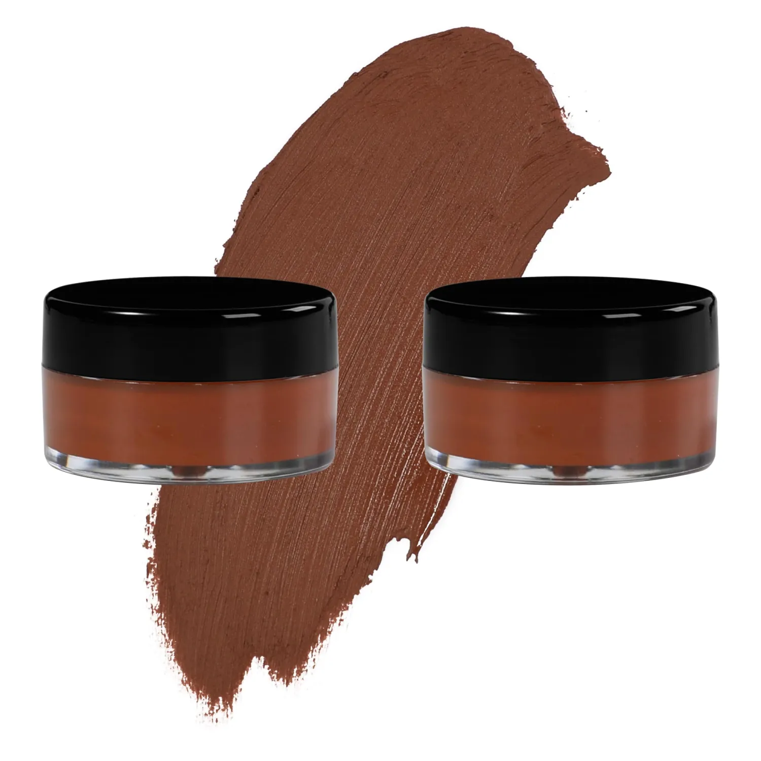 Brown Eyeshadow Cream, Blendable Smooth 2pcs Matte Brown Creamy Eyeshadow