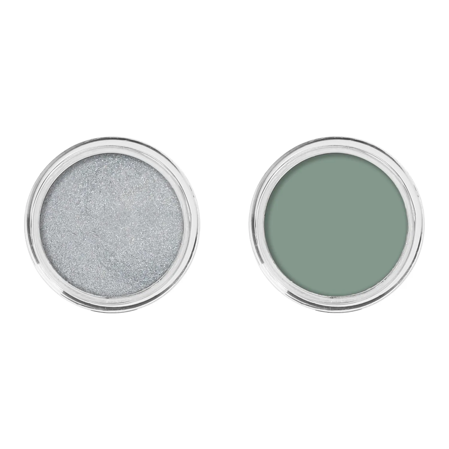 Grey Eyeshadow Cream, Blendable Smooth 2pcs Matte and Shimmer Grey Creamy Eyeshadow