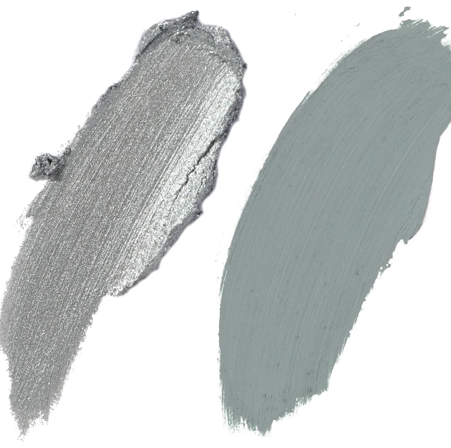 Grey Eyeshadow Cream, Blendable Smooth 2pcs Matte and Shimmer Grey Creamy Eyeshadow
