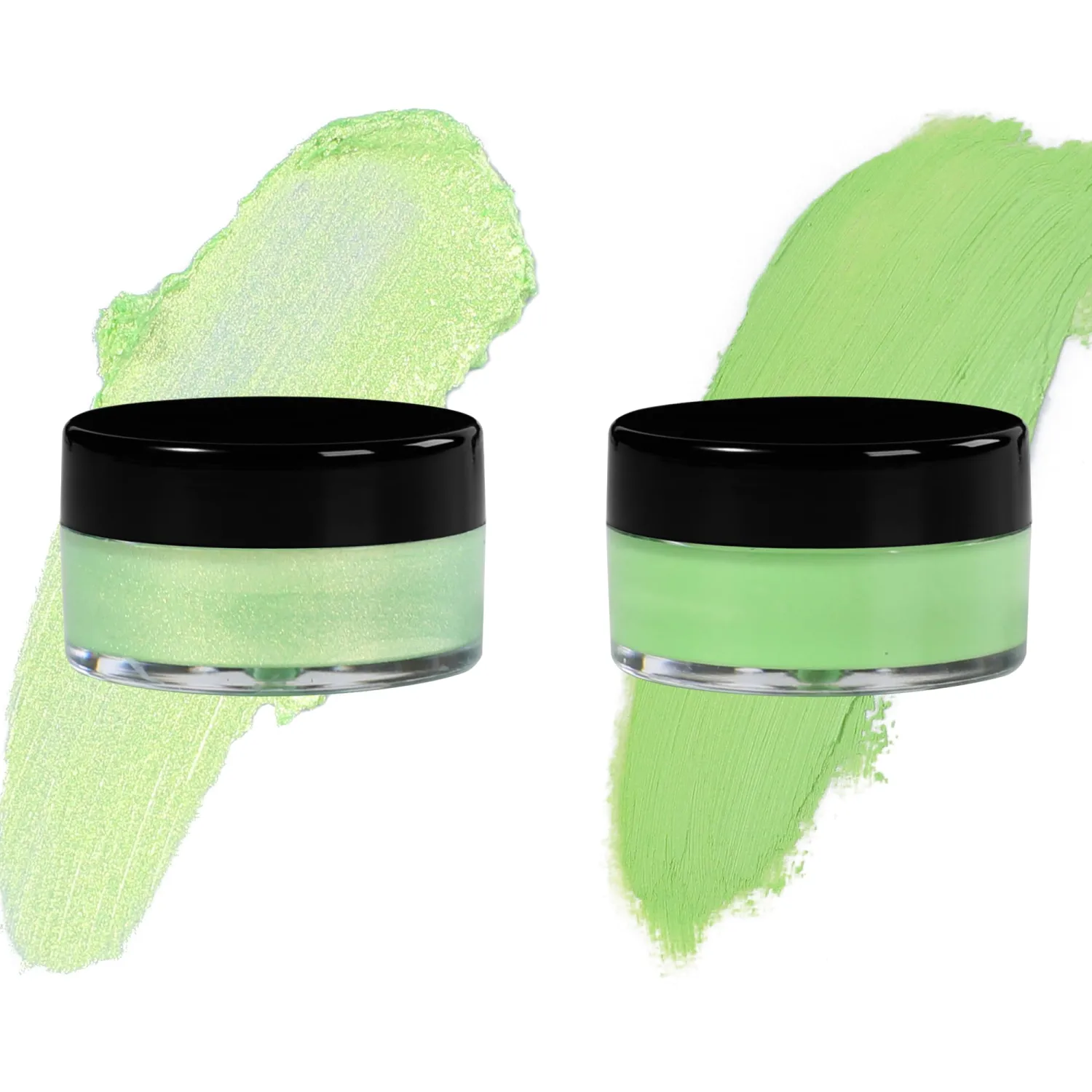 Eyeshadow Cream, Blendable Smooth 2pcs Matte and Shimmer Creamy Eyeshadow (Light Green (Matte and Shimmer))