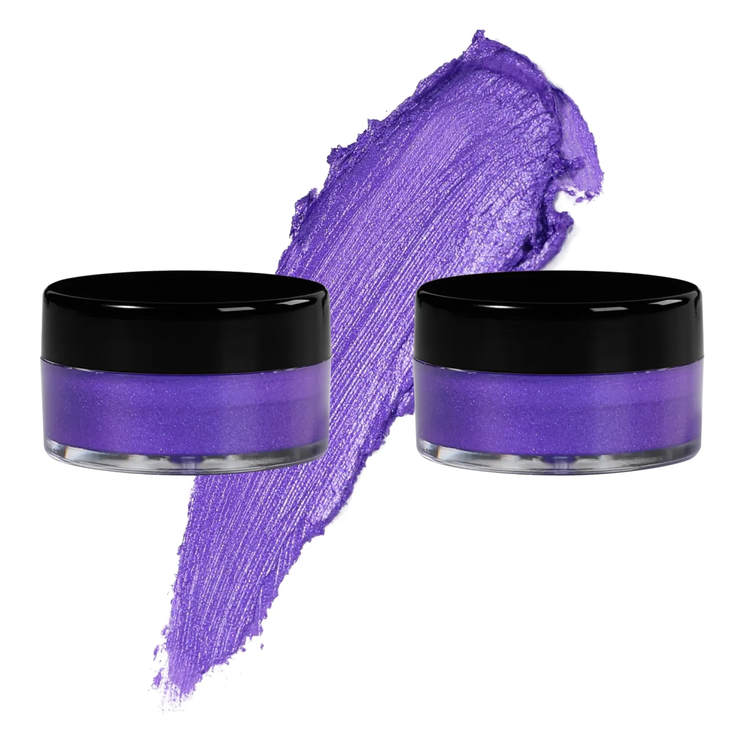 Purple Eyeshadow Cream, Blendable Smooth 2pcs Shimmer Purple Creamy Eyeshadow