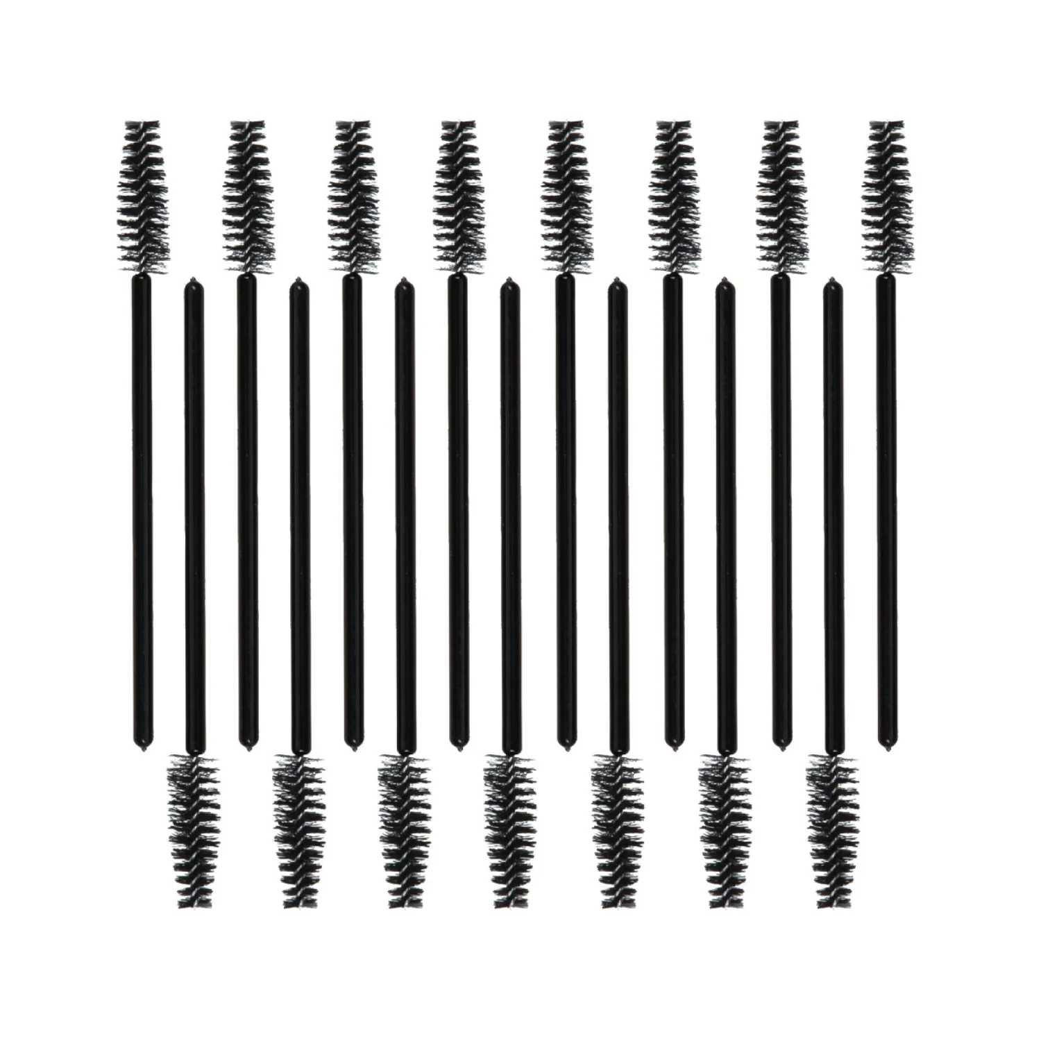 ForPro Premium Mascara Applicators, Disposable Eyelash Brushes, Mascara Wands, Black, 200-Count