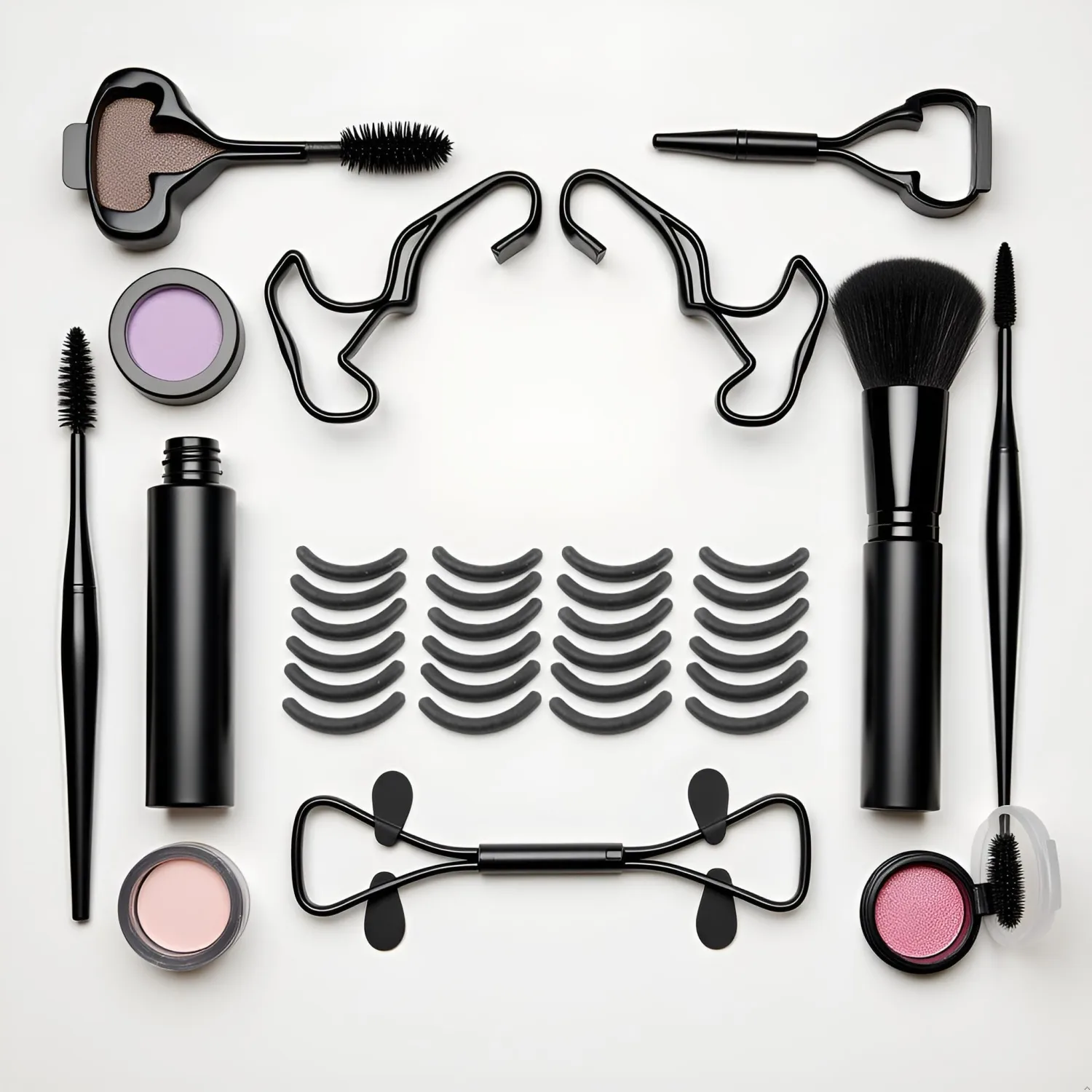 24Pcs Black Rubber Makeup Tool Accessories Eyelash Curler Replacement Pads for Lady