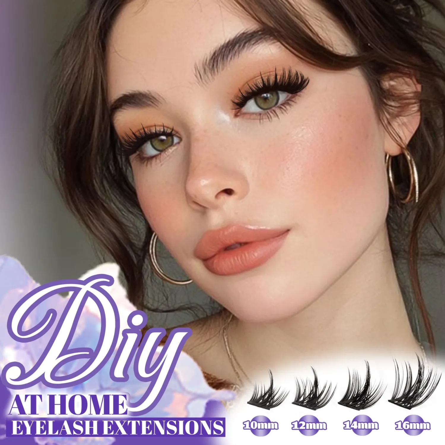 Manga Lash Clusters Spiky Eyelash Clusters 150Pcs C Curl Cluster Eyelash Extensions Fairy Lashes Clusters Natural Look 10-16mm Anime Cluster Lashes for Beginners DIY at Home (Sunrise)