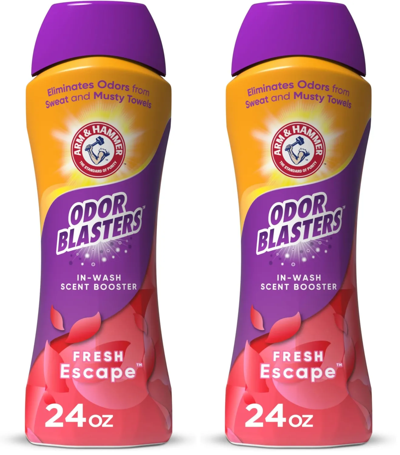 ARM & HAMMER Odor Blasters In-Wash Scent Booster,Laundry Scent Booster Fresh Escape-scent,24 Oz,(Pack of 2)