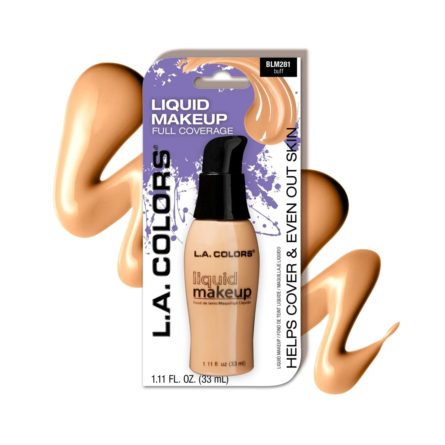 L.A. COLORS Liquid Makeup, Cappuccino - Carded CBLM286B