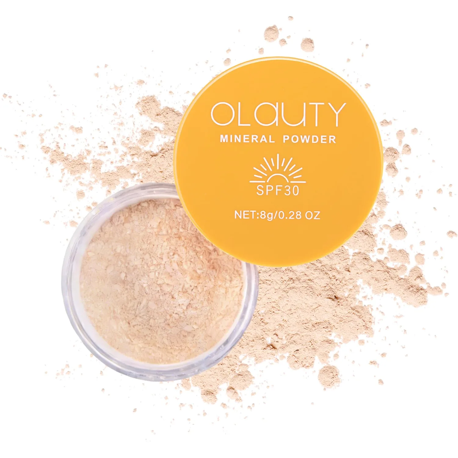 Mineral Powder Foundation for Face & Scalp, SPF 30, Translucent Loose Setting Powder Sunscreen Foundation Makeup,Matte Oil Control Natural Finishing Face Powder,Lightweight,Long-Lasting (#02 Medium)