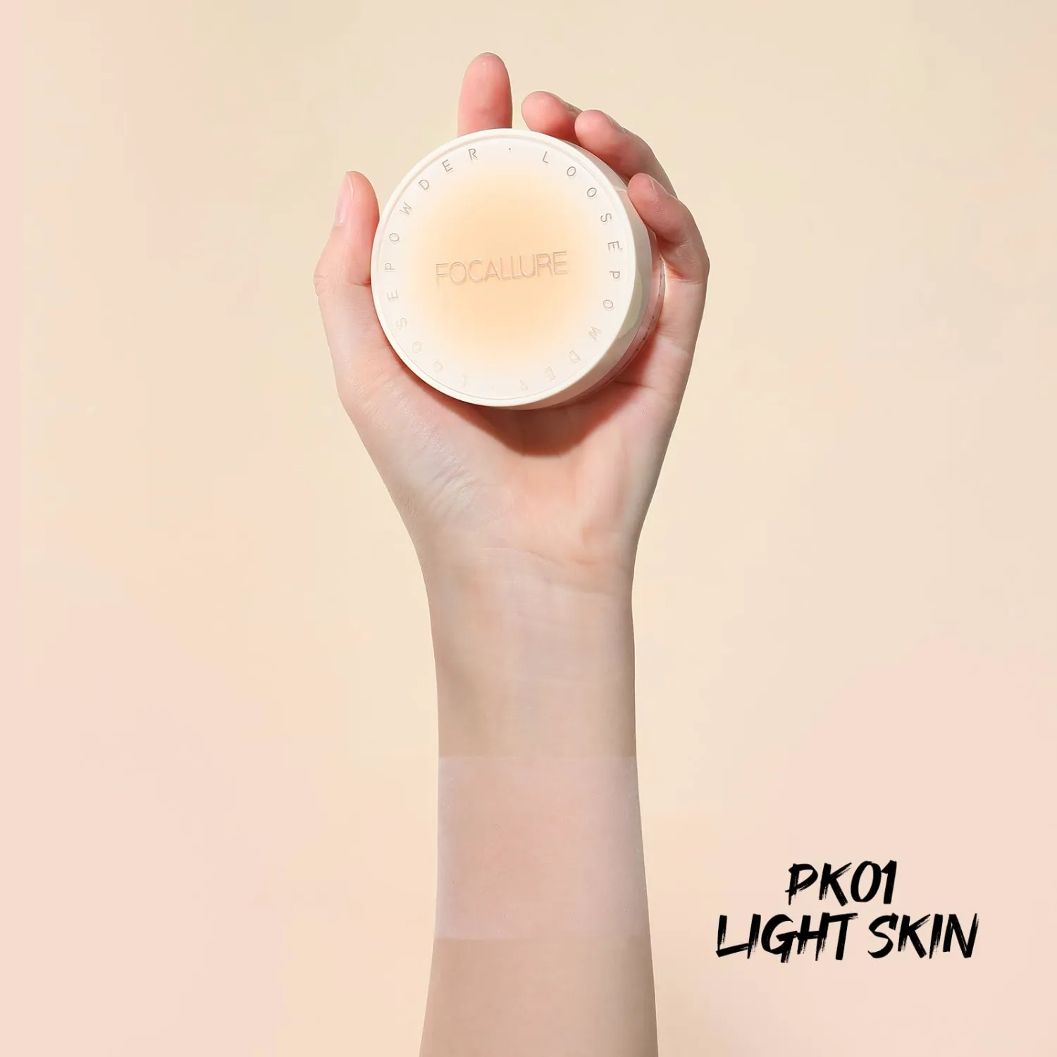 FOCALLURE Loose Setting Powder,Long Lasting Oil Control Face Powder,Lightweight Face Finishing Powder, Shimmer and Skin-Smoothing Makeup Powder,PK01