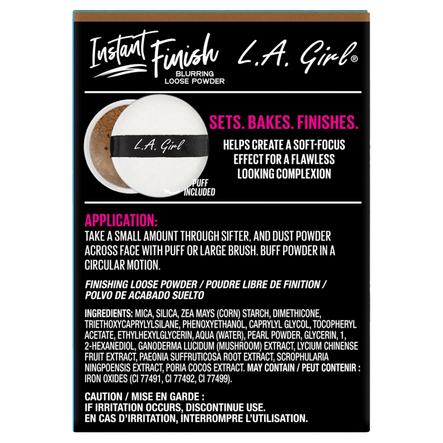 L.A. Girl Instant Finish Blurring Loose Powder (Boxed), Tan GLP732