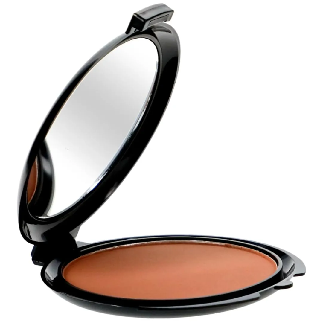 LA Colors Pressed Powder Compact – Matte Shine Control Face Powder with Mirror & Applicator – Smooth Natural Finish – Toffee