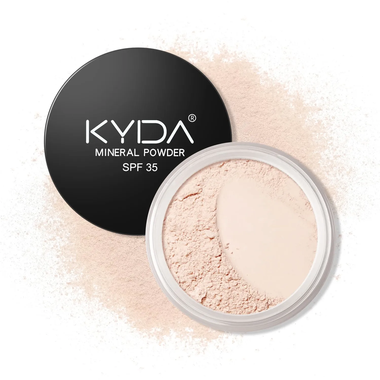 Mineral Setting Powder, SPF 35 Translucent Loose Powder with Micro-fine Pear, Weightless and Oil Control, Blurring Finishing, Extend Base Makeup Face Sunscreen Powder-Veil Translucent, 0.28oz