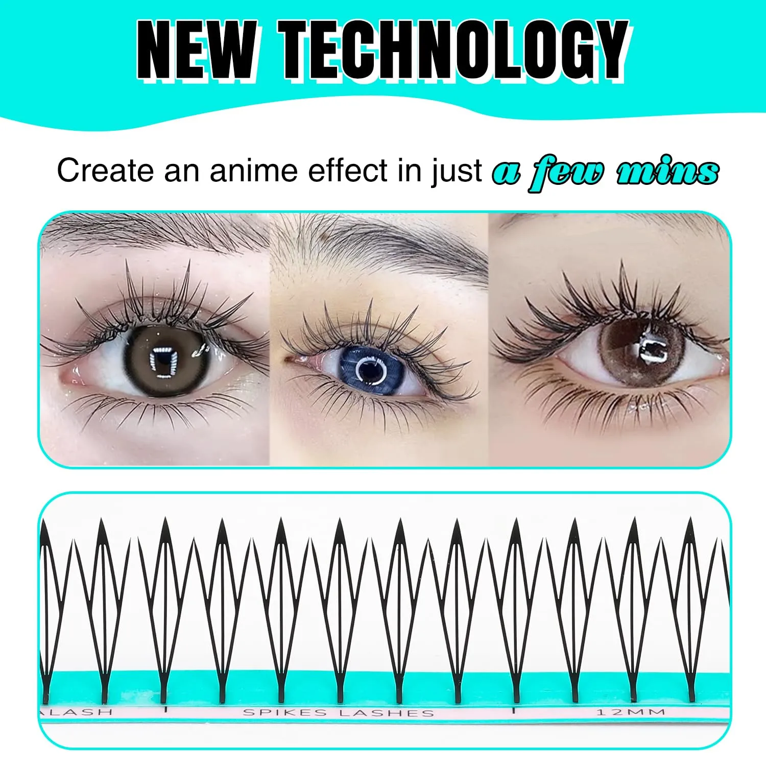 VAVALASH Anime Fairy Lash Extensions,Premade Manga Fairy Lashes 0.07 C/D Curl, Natural Manga Lash Look Spire Eyelash Extensions,Comic Fairy Lash Extensions(Anime Fairy-0.07-D-8-15mm)