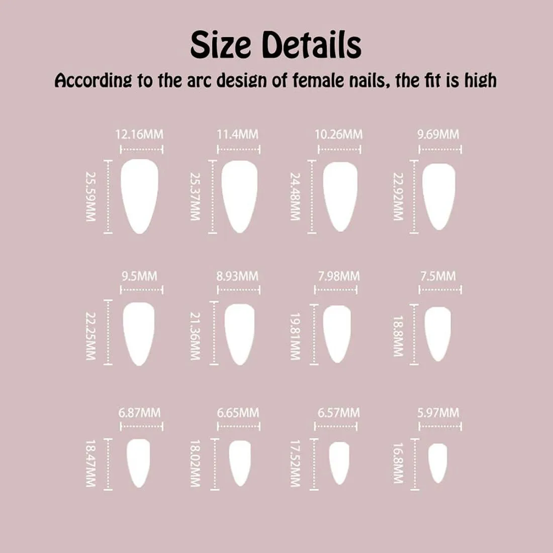 Almond French Tip Press on Nails White Short Medium Fake Nails with Bow Heart FLower Designs Fake Nails Gel Fantasy Acrylic False Nails for Wedding Classy Pressons stick on nail for Women