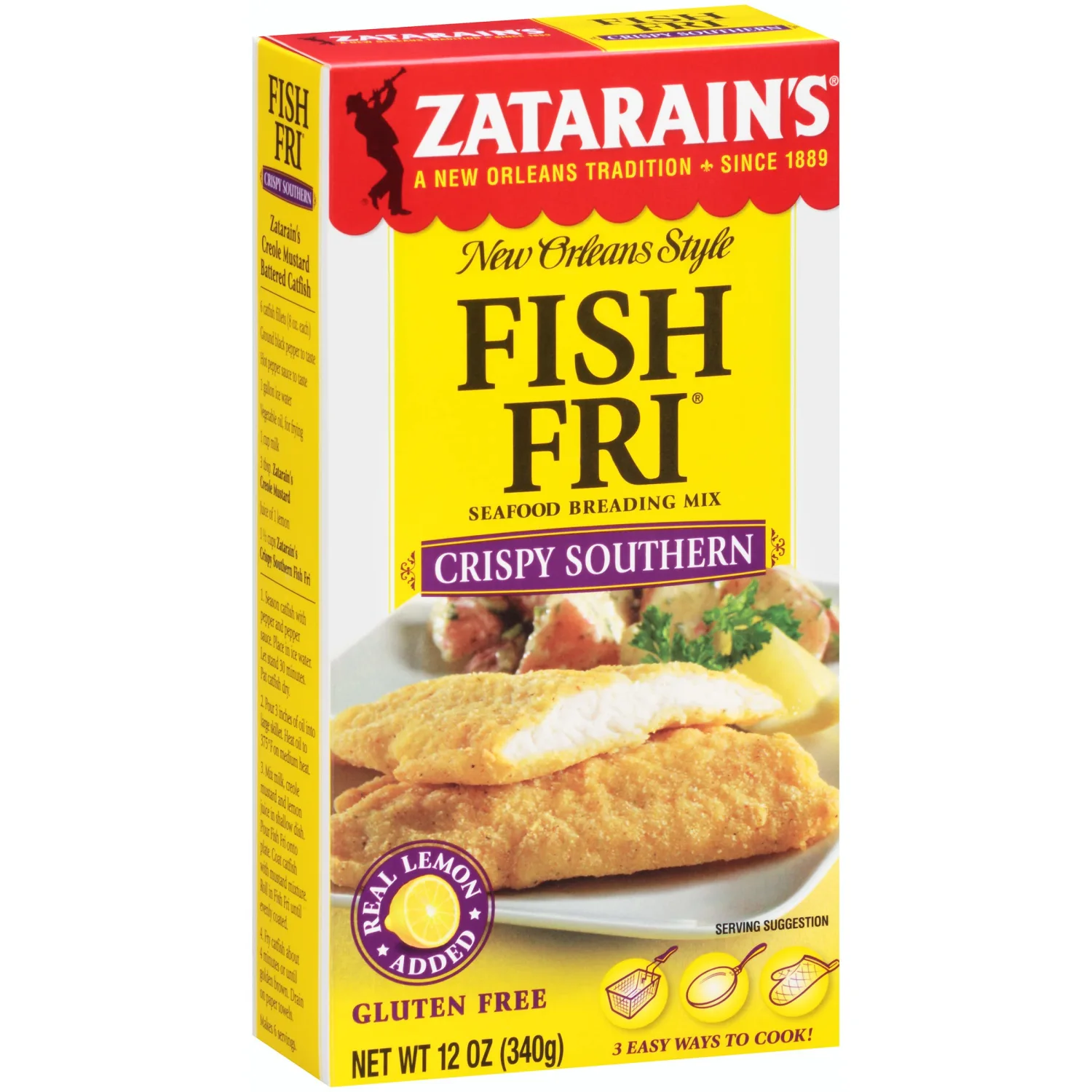 Zatarain's Crispy Southern Fish Fri Seafood Breading Mix, 12 oz