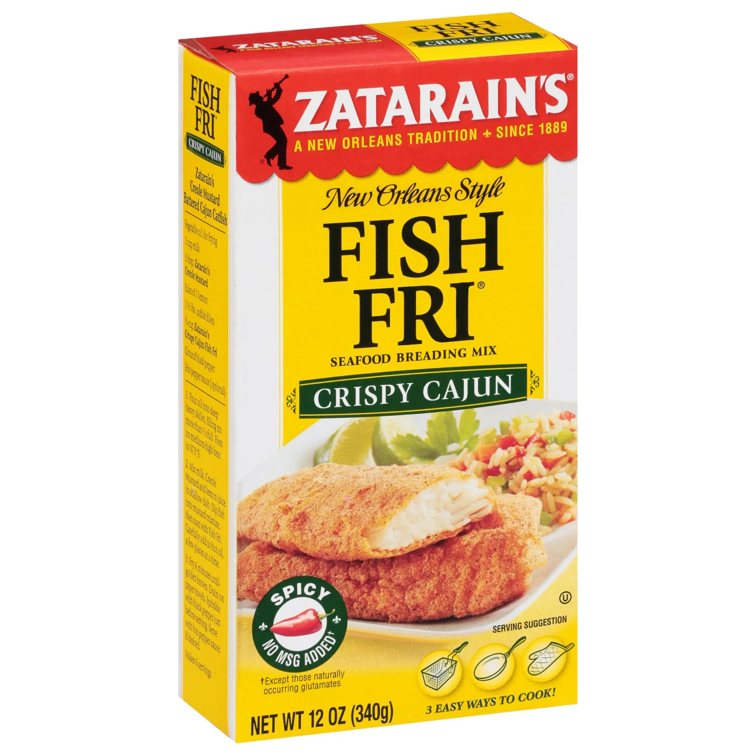 Zatarain's Crispy Cajun Fish Fri Seafood Breading Mix, 12 oz
