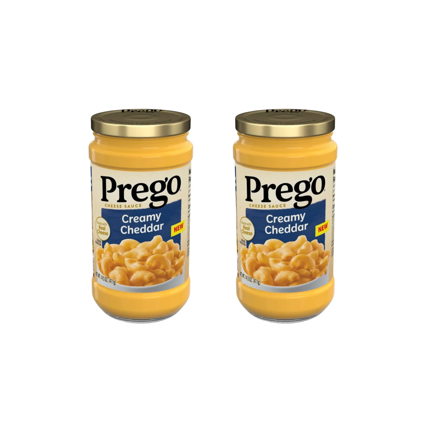 Prego Creamy Cheddar Cheese Sauce,14.5 oz Jar,(Pack of 2)