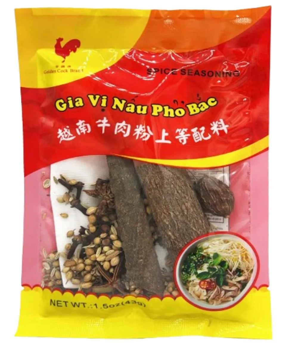 Cathay Pho Bac Spice Seasoning – Authentic Vietnamese Pho Soup Flavoring, Traditional Pho Spice Blend with Rich Aromatic Ingredients, Perfect for Homemade Pho Recipes, 1.5 oz Pack