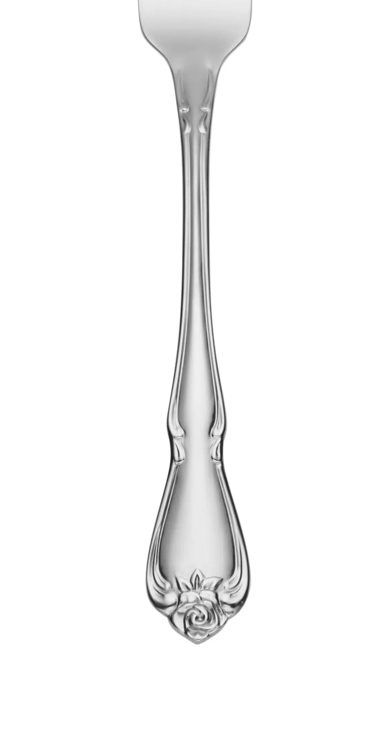 Oneida Silverware Set, Oneida True Rose Everyday Flatware Dinner Forks Set, Service For 4, 18/0 Stainless Steel Fork Sets, Rust Resistant, Dishwasher Safe, Dining Utensils Sets (Silver, 4 Piece)