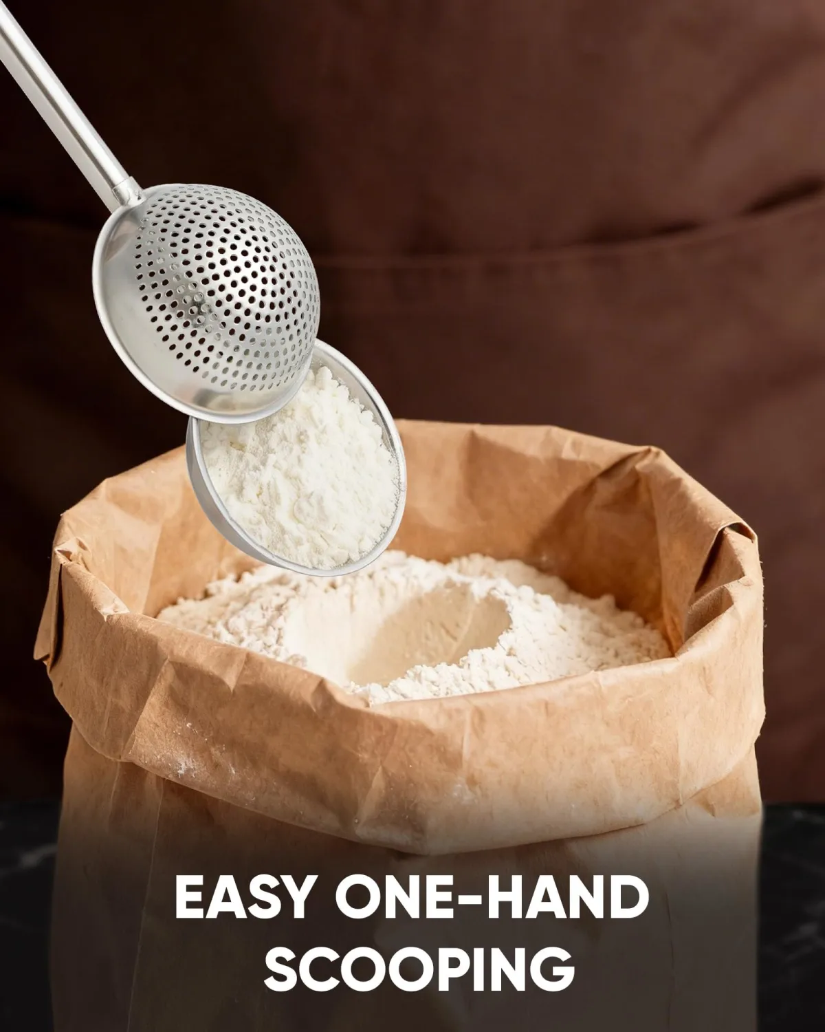 2 Pack Flour Duster for Baking, Stainless Steel flour sifter with One-Handed Spring Handle, Fine Mesh Baking Dusting Wand for Powdered Sugar, Cocoa, Spices, Even Sprinkle