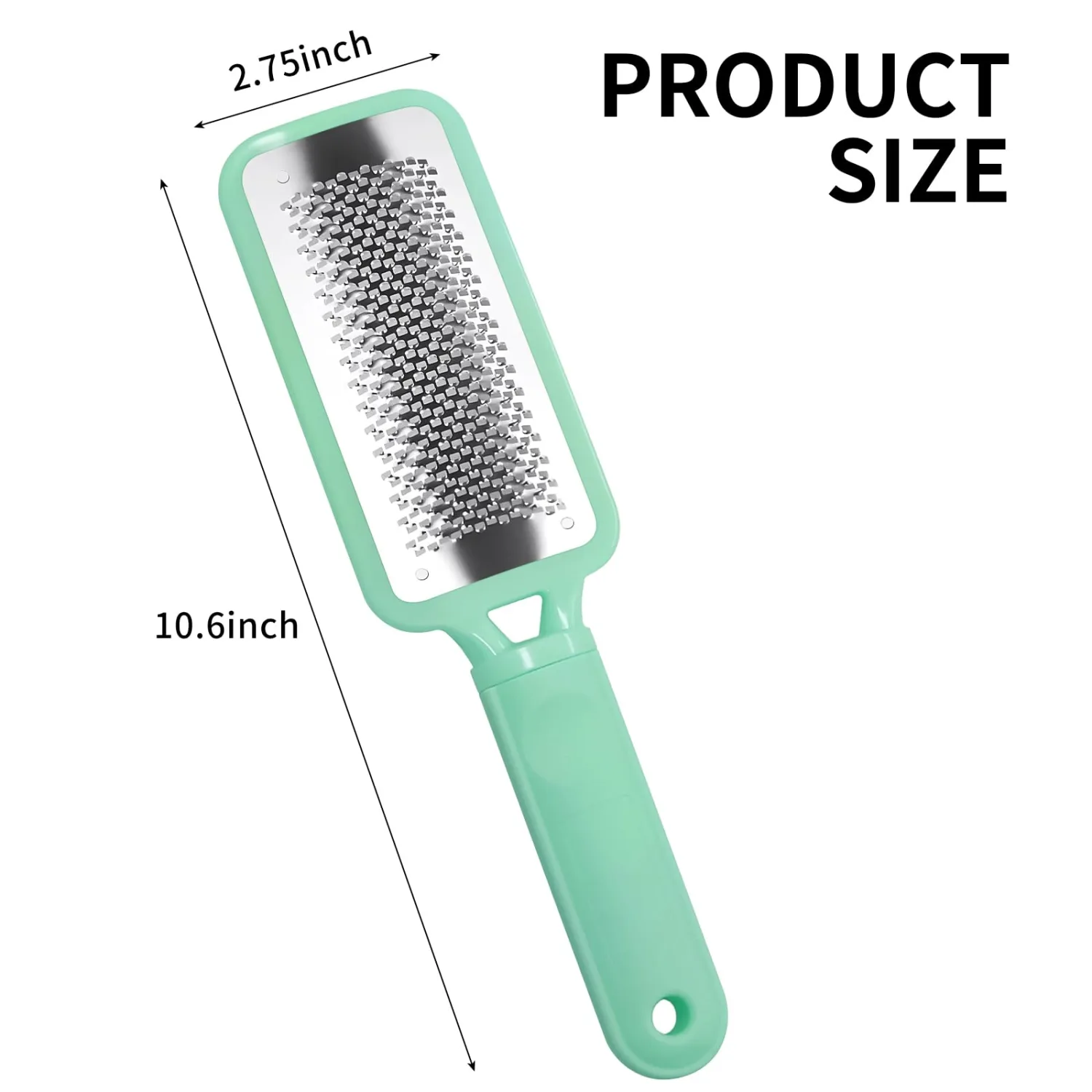 Topmeet Foot Callus Remover – Professional Stainless Steel Foot File for Dead Skin, Callus & Hard Skin Removal – Ergonomic Design for Smooth, Baby-Soft Feet (Green)