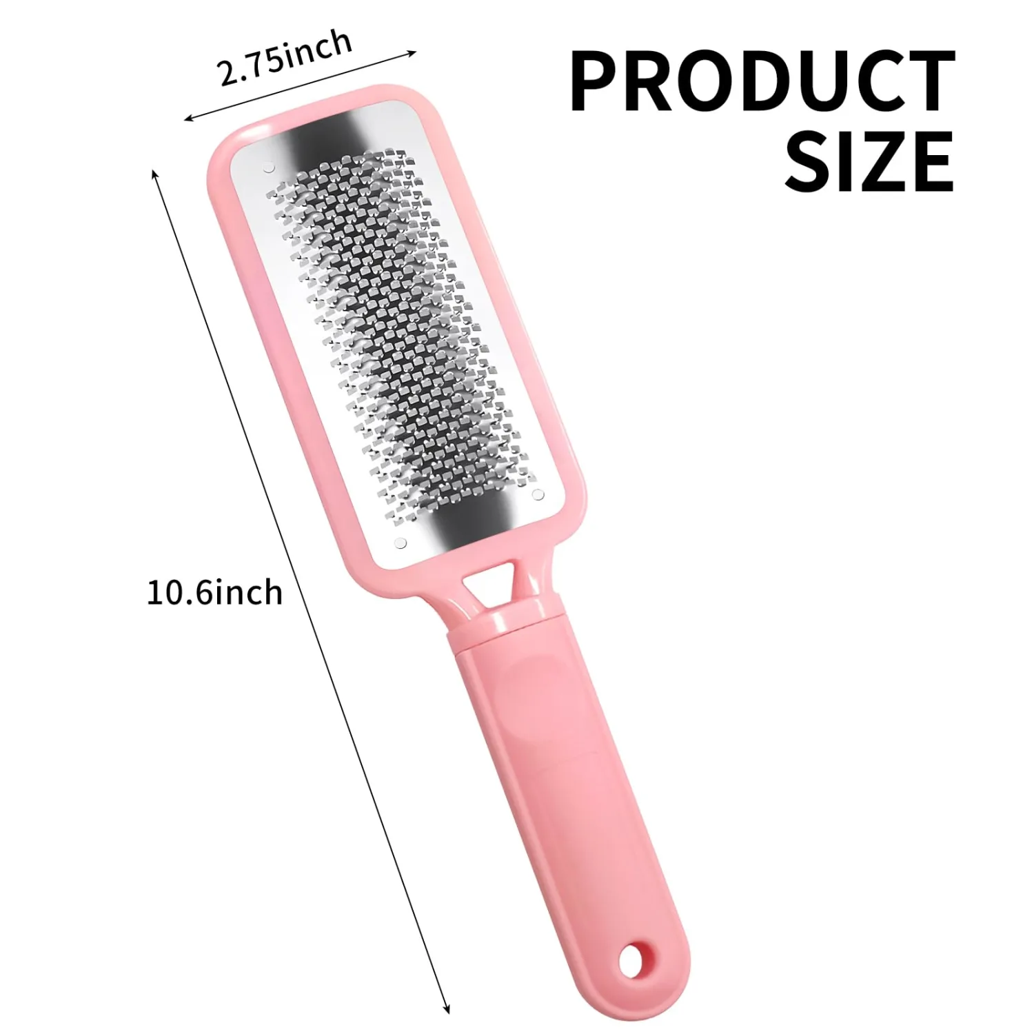 Topmeet Foot Callus Remover – Professional Stainless Steel Foot File for Dead Skin, Callus & Hard Skin Removal – Ergonomic Design for Smooth, Baby-Soft Feet (Pink)