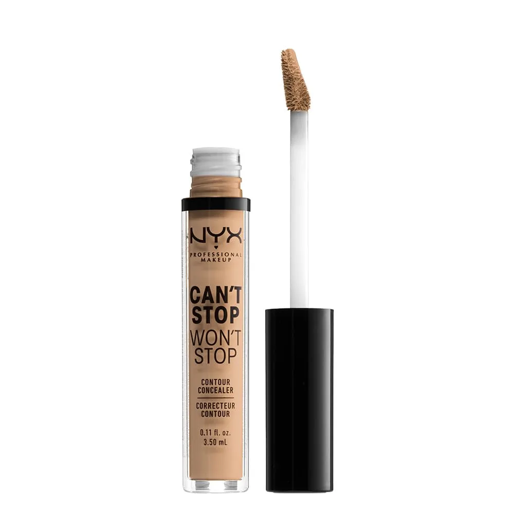 NYX PROFESSIONAL MAKEUP Can't Stop Won't Stop Contour Concealer, 24h Full Coverage Matte Finish - Medium Olive