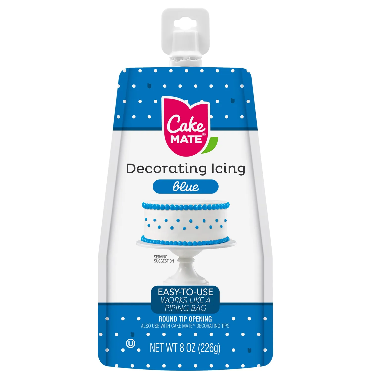 Cake Mate Decorating Icing Pouch, 8 oz, Blue