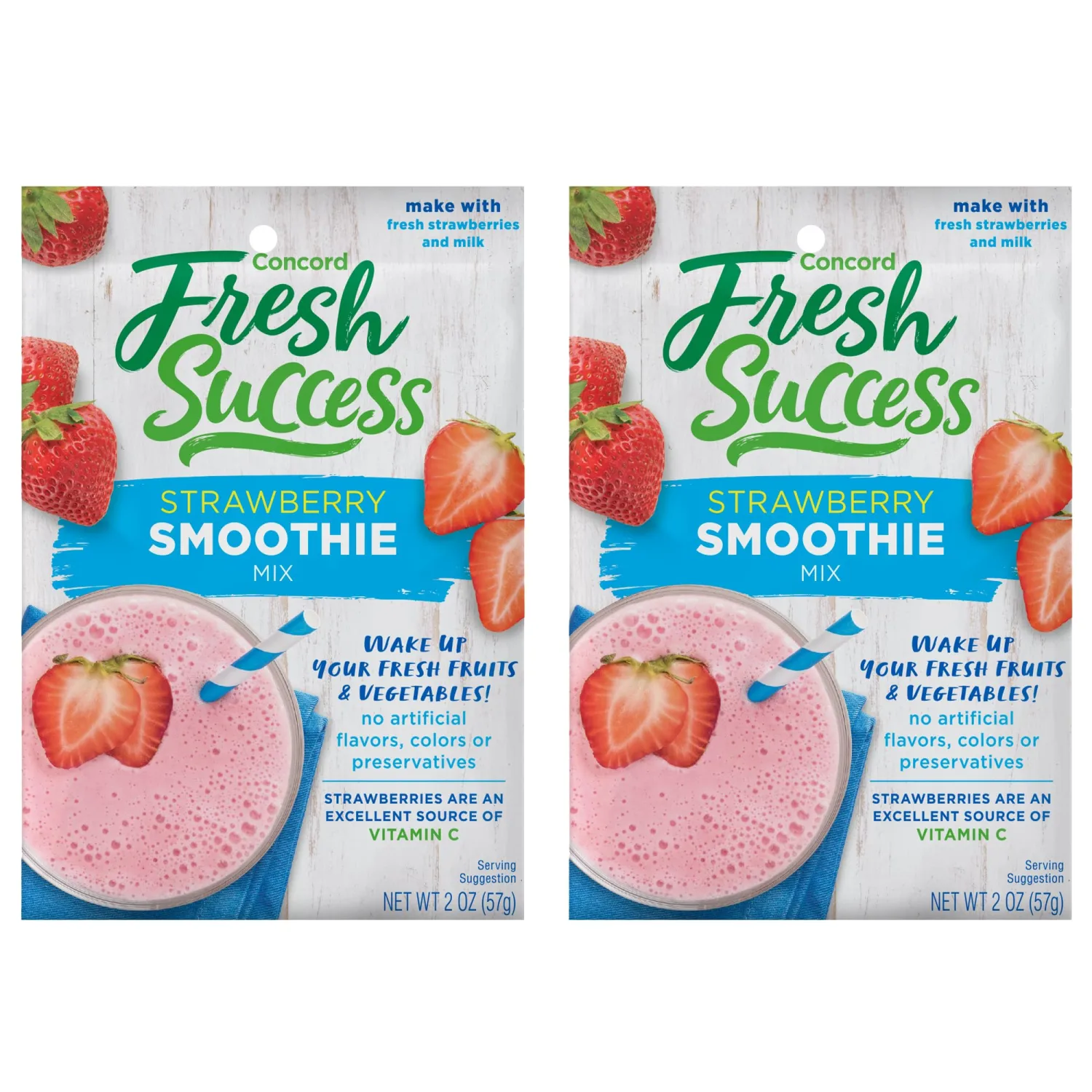 Concord Fresh Success Strawberry Smoothie Mix 2 oz.( 2 packages )