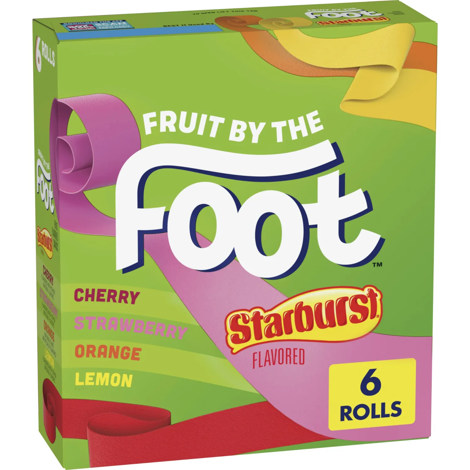 Fruit by the Foot Fruit Flavored Snacks, Starburst, Variety Pack, 6 ct