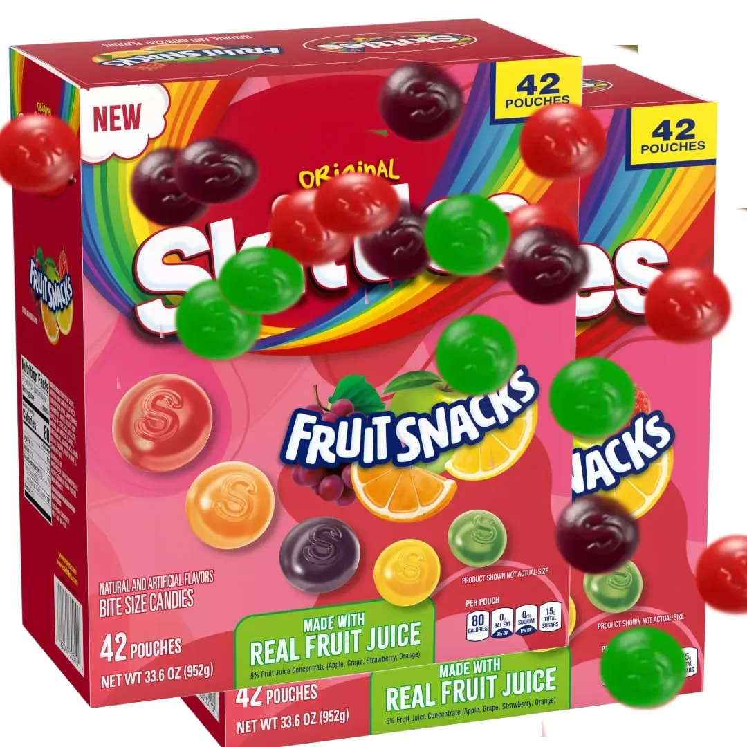Original Fruit Snacks, Real Fruit Juice, 42 Count (42 Pounces(2 Pack))