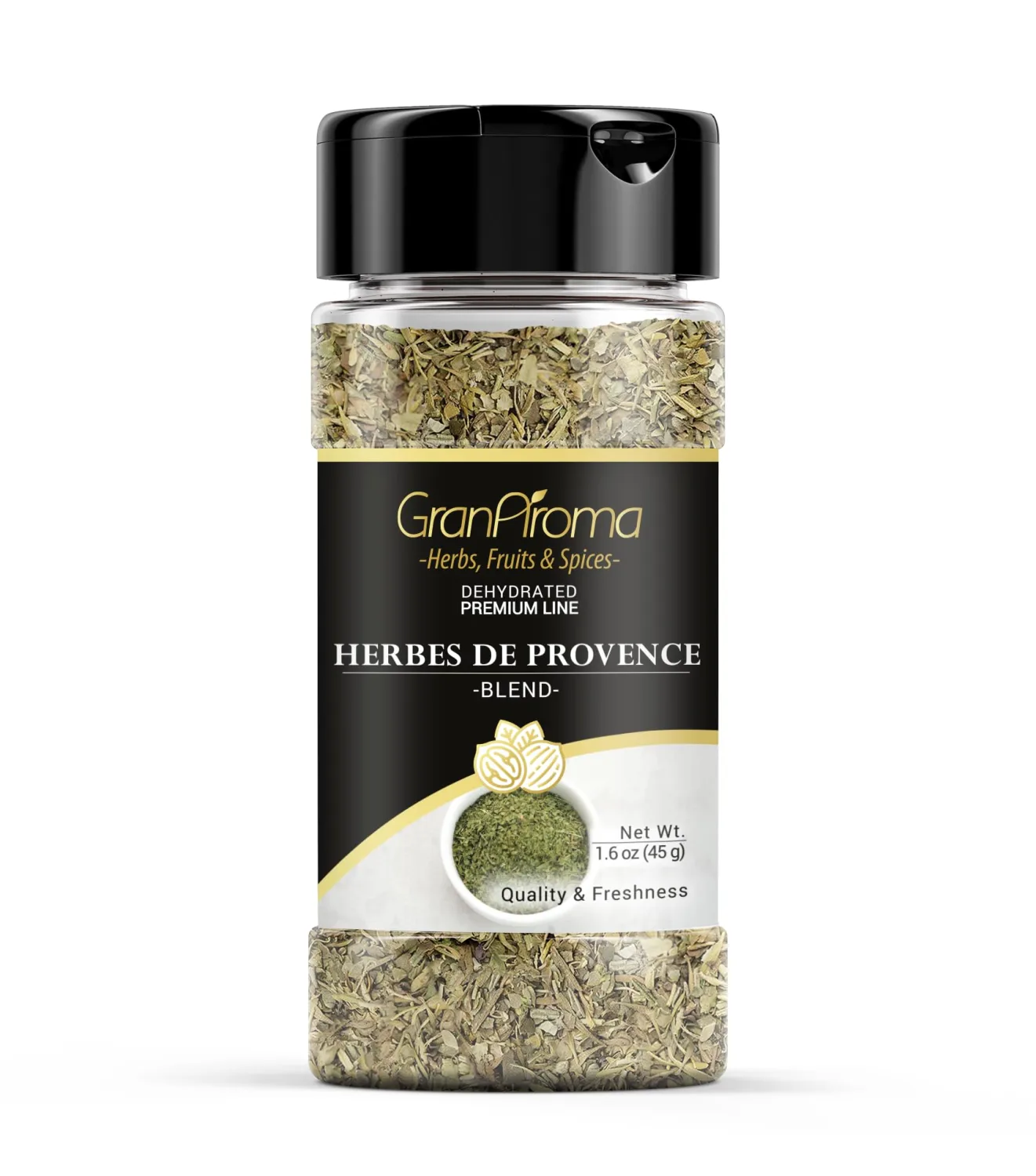 GranAroma Herbes de Provence, A Rich, Rustic Spice Blend of Classic Provençal Herbs for Gourmet Cooking (1.6 Ounce)