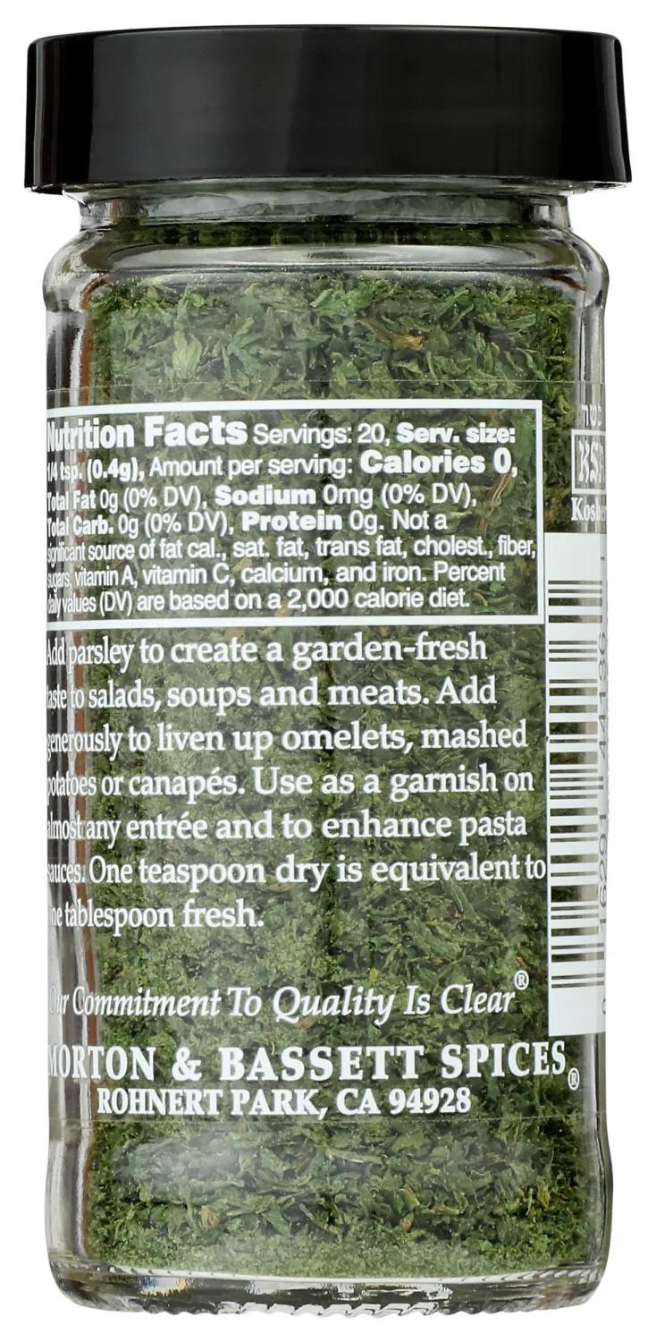 Morton & Bassett Parsley, 0.28 oz – Non-GMO, Salt-Free, Fresh Herb for Garnishes, Soups & Mediterranean Dishes