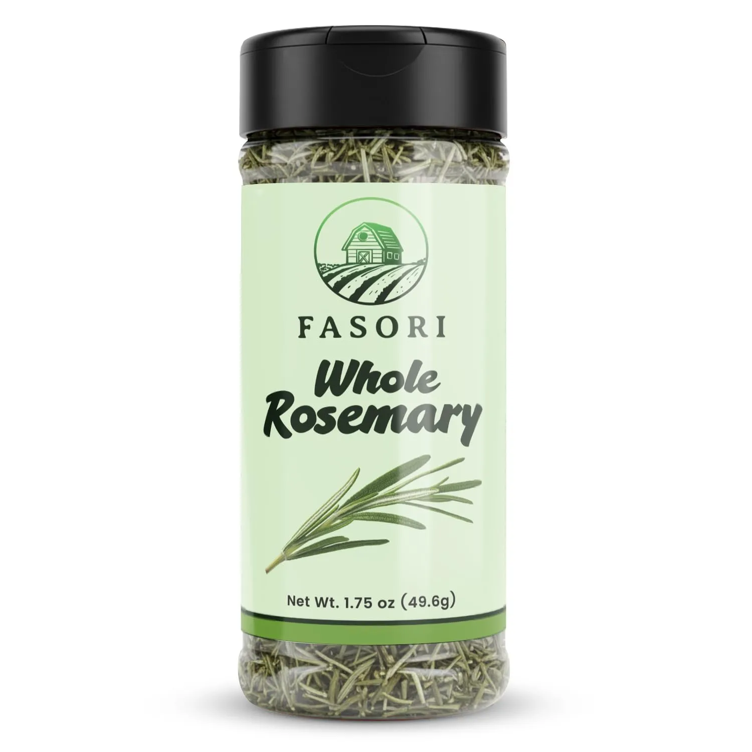 Fasori Rosemary Whole Leaves – Premium Dried Whole Rosemary Herb, Aromatic Mediterranean Spice for Cooking, Roasts, Chicken & Potatoes (1.75oz)