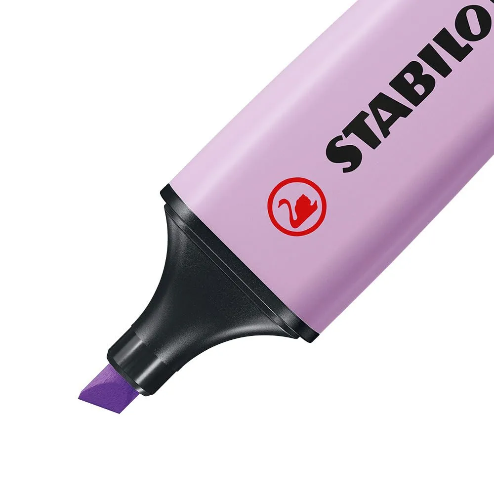 STABILO - BOSS ORIGINAL Pastel - Highlighter - Pack of 4 - Hint of Mint, Pink Blush, Lilac Haze, Touch of Turquoise