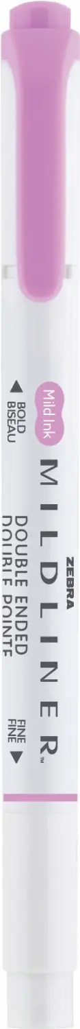 Zebra Pen Mildliner Double-Ended Highlighter Marker Set, Broad and Fine Point Tips, Ideal for Bible Highlighting, No Bleed, Mild Magenta Ink, 12-Pack (78270upc)