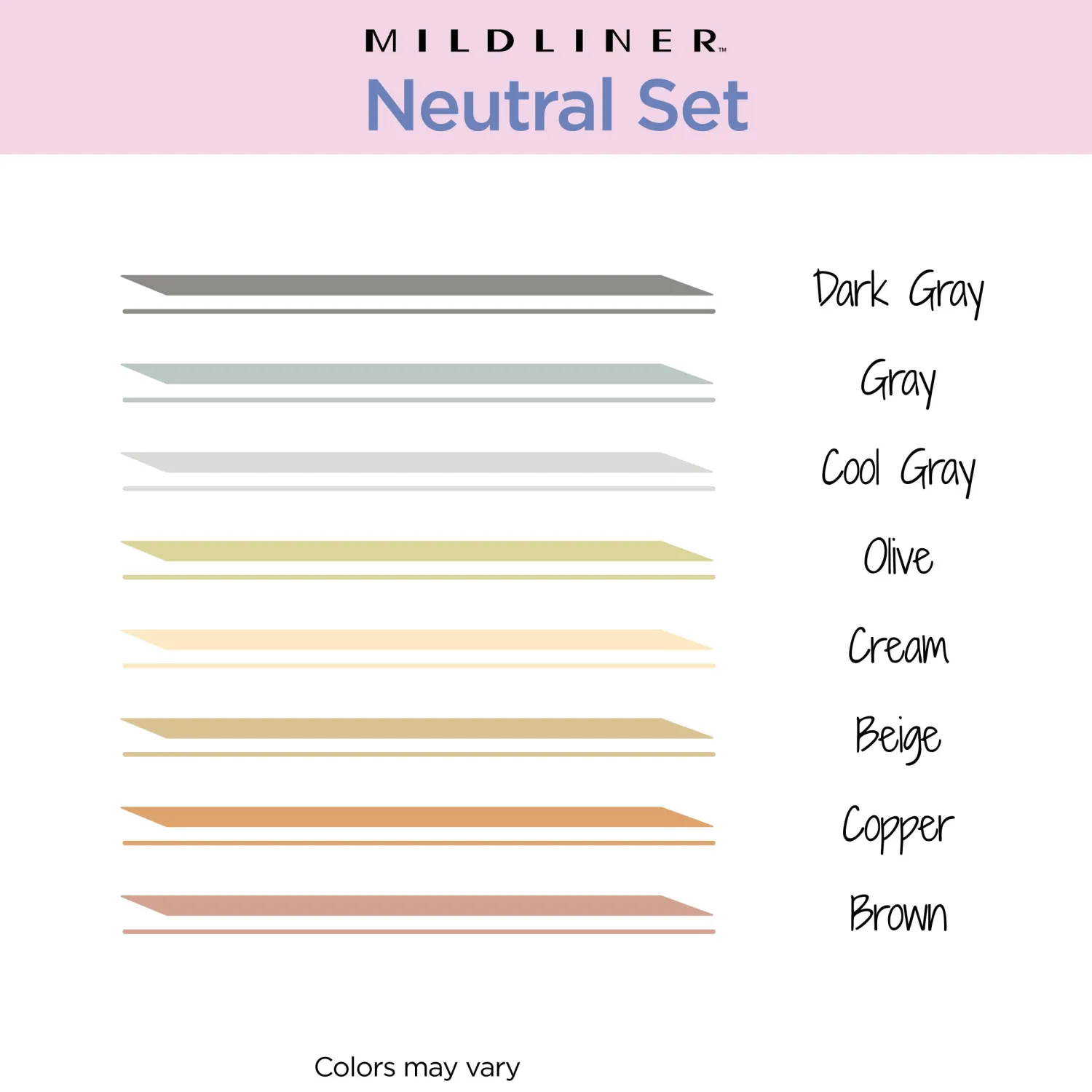 Zebra Pen Mildliner Dual-Tip Highlighter Set, Broad and Fine Tips, No Bleed, Ideal for Bible Highlighting, Journaling, School and Office Supplies, Assorted Neutral Vintage Ink Colors, 8-Pack (78208)