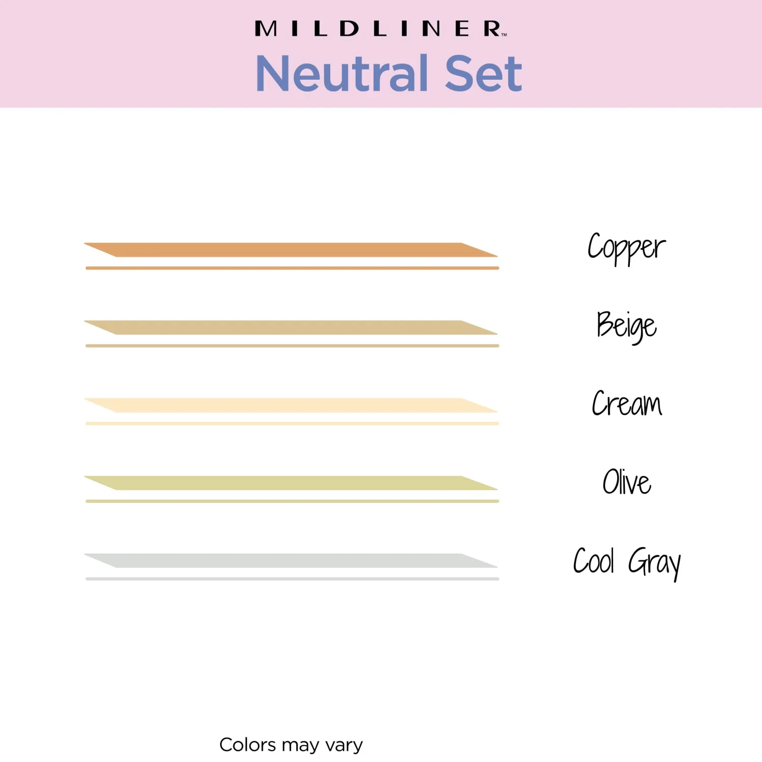 Zebra Pen Mildliner Dual-Tip Highlighter Set, Broad and Fine Tips, No Bleed, Ideal for Bible Highlighting, Journaling, School and Office Supplies, Assorted Neutral Vintage Ink Colors, 5-Pack (78605)