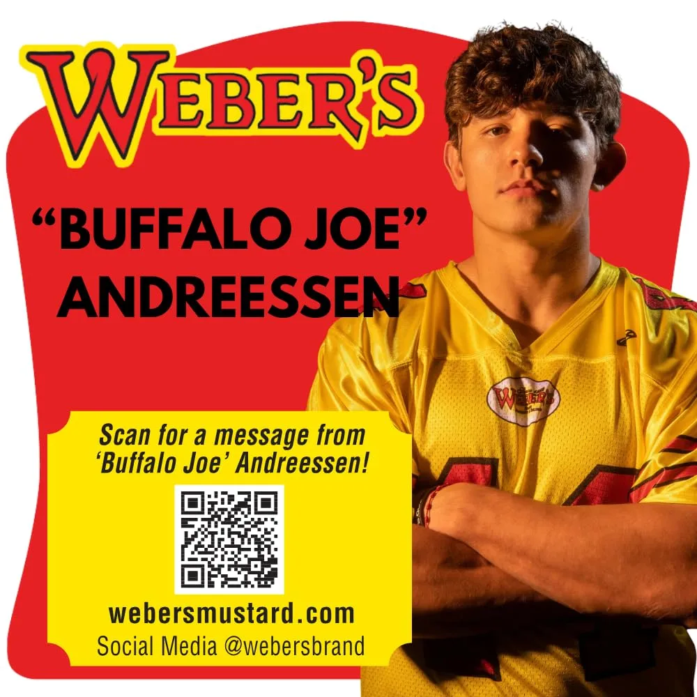 Buffalo’s Own Weber's Original Horseradish Mustard, 16oz | Limited Edition Buffalo Joe Label | Bold Flavor for Every Meal | All-Natural, Vegan, Gluten-Free